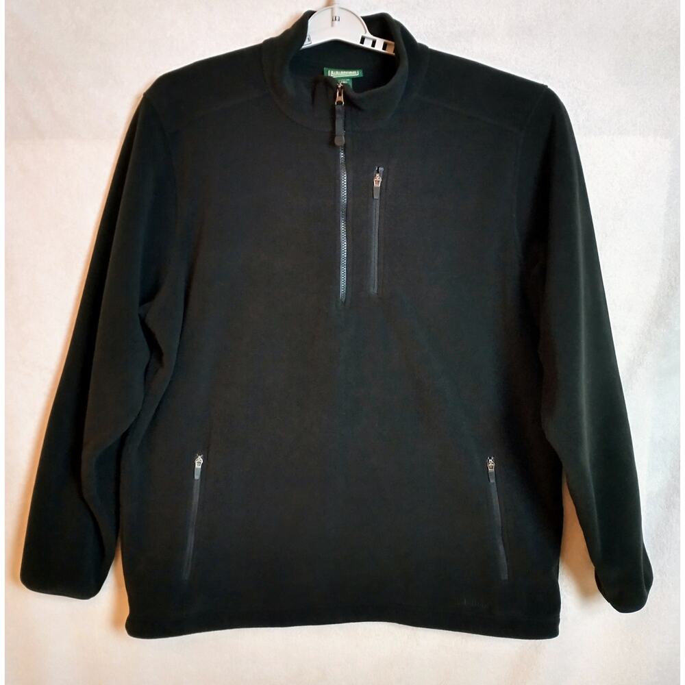 L.L. Bean 1/4 Zip Fleece Pullover Jacket. Men's XLTall. Green